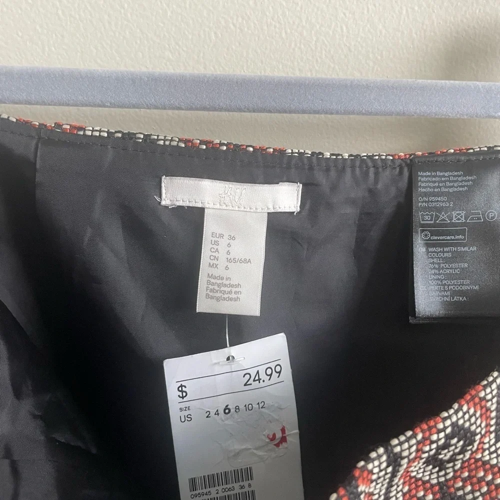 H&M Multicolored Mini Skirt